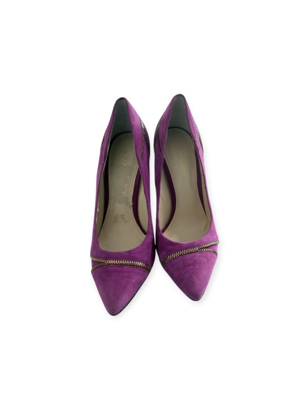 Enzo Angiolini Magenta Suede Pump Zipper Detail Womens Size 10M 3 inch heel Good - Picture 10 of 10